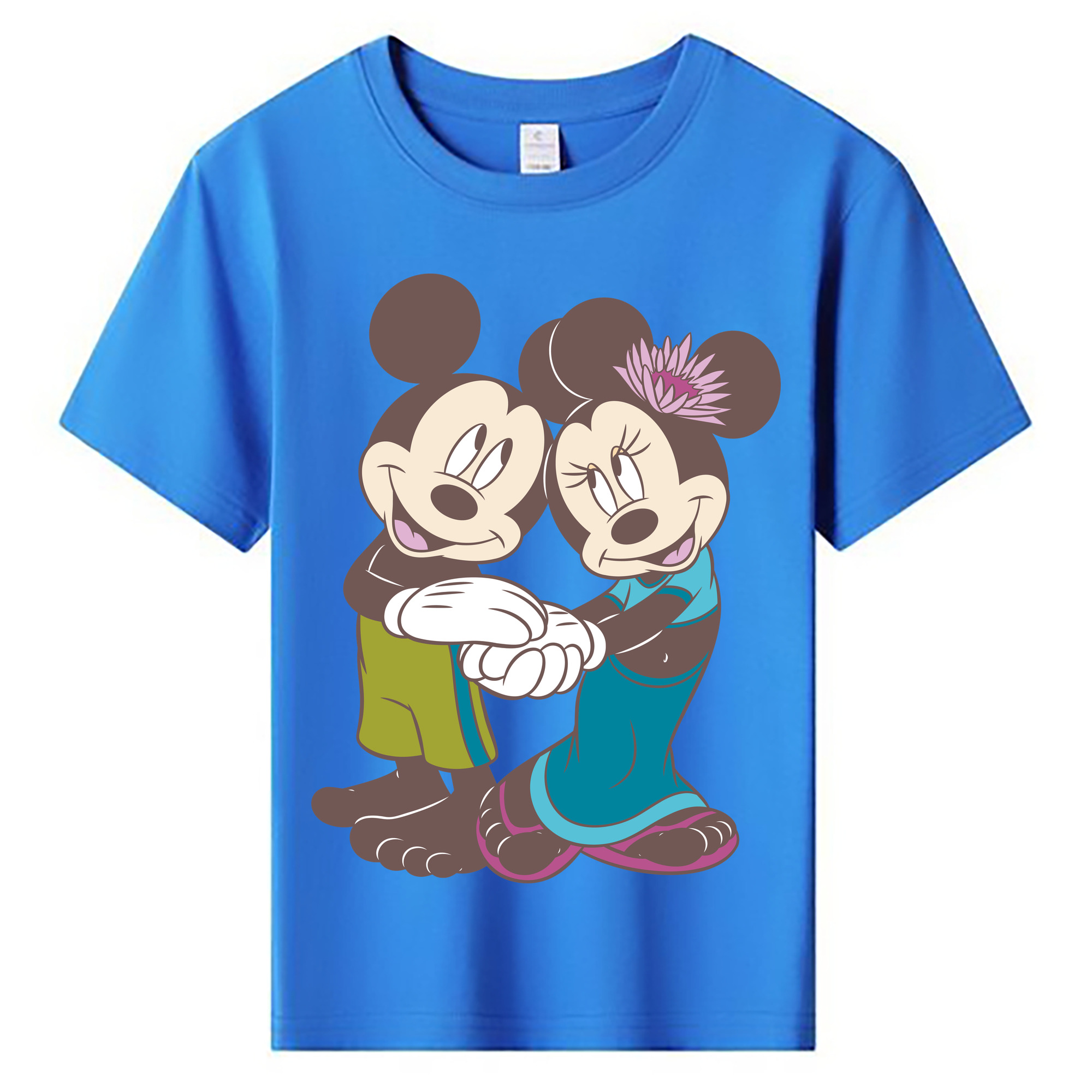 ミッキーマウス Mickey Mouse 綿100％キッズTシャツ（フロントプリント）